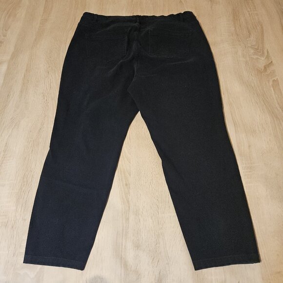 J Jill Denim Womens Plus Size 16 Premium Flexe High Rise Leggings Capris Black - Picture 2 of 8